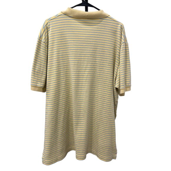 Polo Ralph Lauren Me’s Yellow Blue Striped Polo Shirt Sz XXL - Picture 2 of 8